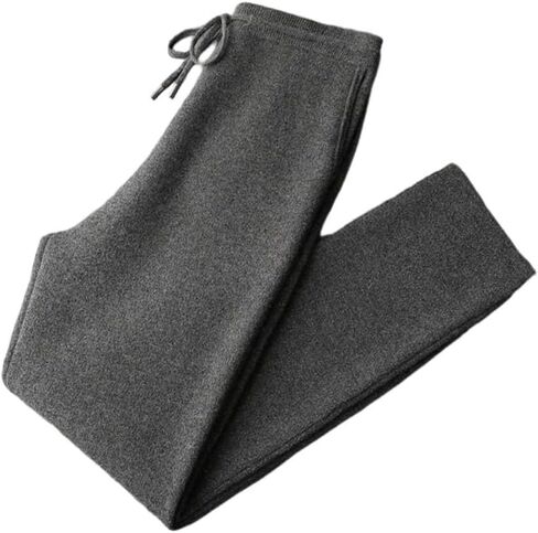 Men's Cashmere Straight Leg Pants Winter Casual Knitted Thick Soft Warm Pants in Saudi Arabia