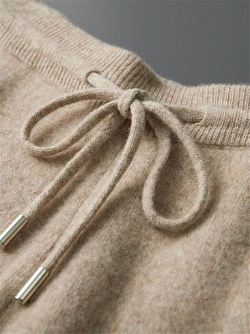 Men's Cashmere Straight Leg Pants Winter Casual Knitted Thick Soft Warm Pants in Saudi Arabia