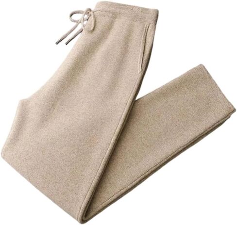 Men's Cashmere Straight Leg Pants Winter Casual Knitted Thick Soft Warm Pants in Saudi Arabia