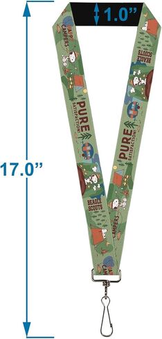Peanuts Lanyard, Peanuts Happy Camper Beagle Scouts Scenes, Elastic in Saudi Arabia