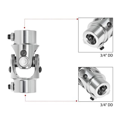 3/4" DD × 3/4" DD Chrome Single Universal U-Joint for Steering Shaft in Saudi Arabia
