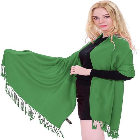 CJ Apparel Solid Color Tassels Design Nepalese Shawl Scarf Wrap Stole Throw Head Wrap Pashmina New in Saudi Arabia