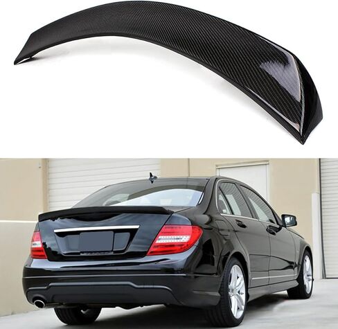 جناح سبويلر على شكل حرف V من ألياف الكربون متوافق مع 2008-14 مرسيدس بنز W204 C250 C300 C63 4 DR سيدان in Saudi Arabia