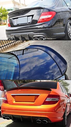 جناح سبويلر على شكل حرف V من ألياف الكربون متوافق مع 2008-14 مرسيدس بنز W204 C250 C300 C63 4 DR سيدان in Saudi Arabia