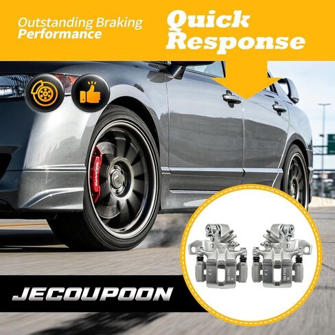 19B3298 19B3299 Pair Rear Brake Calipers With Bracket Compatible with CSX 2006-2011 ILX 2013-2018 Civic 2006-2015 in Saudi Arabia