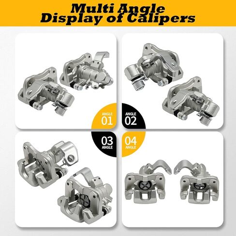 19B3298 19B3299 Pair Rear Brake Calipers With Bracket Compatible with CSX 2006-2011 ILX 2013-2018 Civic 2006-2015 in Saudi Arabia