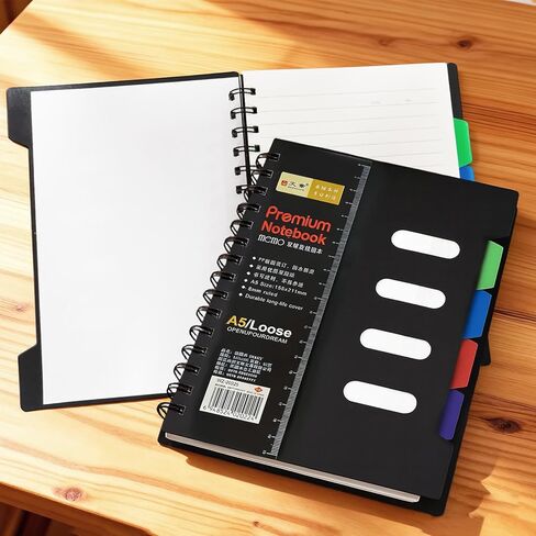 A5 Spiral Classification Notebook, Multi-Subject Dividers Notebook for Work, Large Notebooks for Note taking, Lined Journal in Saudi Arabia