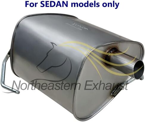 Northeastern Exhaust | Stainless Steel - Exhaust Muffler and Resonator Pipe Assembly Compatible for Subaru Impreza 2012-2016 2.0L SEDAN - Includes Clamp, Gaskets, and Bolts Spring in Saudi Arabia