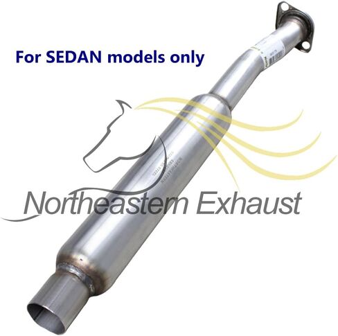 Northeastern Exhaust | Stainless Steel - Exhaust Muffler and Resonator Pipe Assembly Compatible for Subaru Impreza 2012-2016 2.0L SEDAN - Includes Clamp, Gaskets, and Bolts Spring in Saudi Arabia