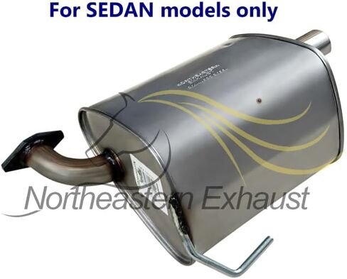 Northeastern Exhaust | Stainless Steel - Exhaust Muffler and Resonator Pipe Assembly Compatible for Subaru Impreza 2012-2016 2.0L SEDAN - Includes Clamp, Gaskets, and Bolts Spring in Saudi Arabia