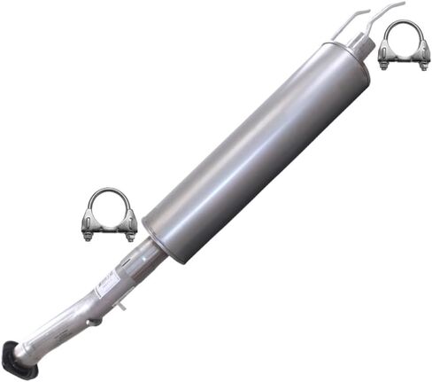 Exhaust Muffler Compatible for 2015-2019 Ford Transit-350 HD 3.7L | Stainless Steel | Northeastern Exhaust | Free Clamps Included | Automotive Replacement Part | Direct-Fit in Saudi Arabia