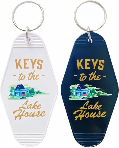 2pcs Keys To The Lake House Keychain Funny Lake House Key Chain Lake House Accessories in Kuwait