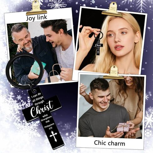 الصليب المفاتيح الهدايا المسيحية للرجال الهدايا الملهمة الدينية للنساء الرجال فريدة من نوعها عيد ميلاد أفكار هدايا عيد الفصح للرجل الكبار المعمودية الكتاب المقدس الآية هدية للرجل الإيمان in Kuwait