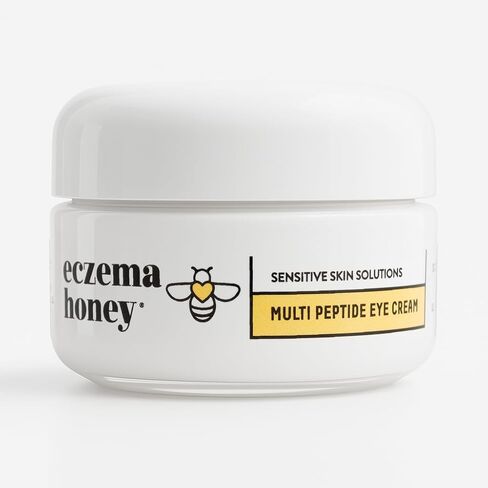 ECZEMA HONEY Multi Peptide Eye Cream - Anti Aging Eye Cream for Dark Circles & Puffiness - Facial Skin Care Products for Eczema, Dry & Sensitive Skin (0.5 Oz) in Kuwait