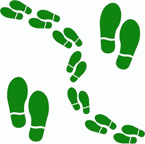 25 Pairs 50 Prints Leprechaun Footprint Floor Decals Stickers St Patricks Day Decorations for Floor Sign Guide Directions Feet Distance Wall Decals Party Decor in Kuwait