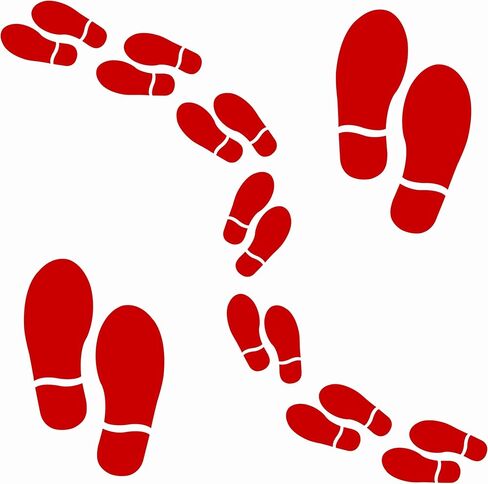 25 Pairs 50 Prints Leprechaun Footprint Floor Decals Stickers St Patricks Day Decorations for Floor Sign Guide Directions Feet Distance Wall Decals Party Decor in Kuwait