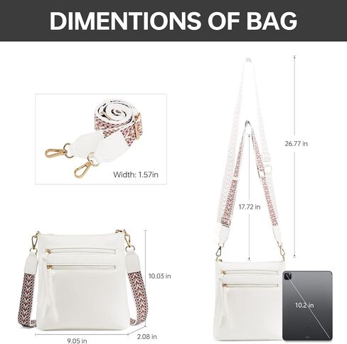 GEMIU Crossbody Bags for Women Vegan Leather Shoulder Bag with Multi Pocket, Adjustable Strap Purses in Kuwait