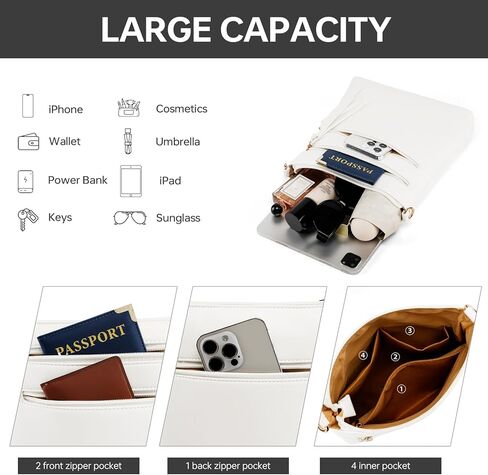 GEMIU Crossbody Bags for Women Vegan Leather Shoulder Bag with Multi Pocket, Adjustable Strap Purses in Kuwait