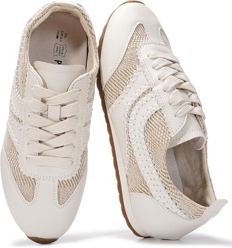 Project Cloud Leather Barefoot Shoes Women – Memory Foam Lace-Up Womens Sneakers – Lightweight & Non Slip Womens Shoes Casual – All-Day Women's Fashion Sneakers for 2026 (Monica) in Saudi Arabia