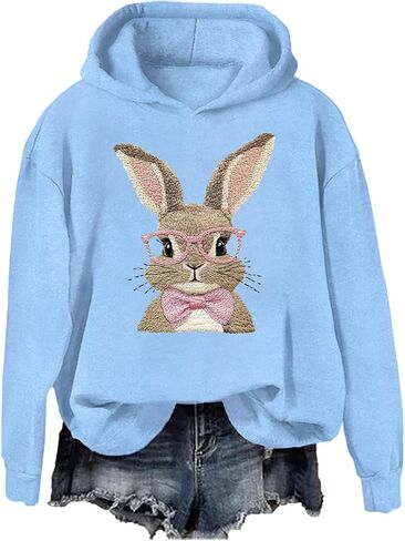 Retro Easter Bunny Sweatshirt Coquette Bow Bunny Ears Sweatshirt Easter Shirts for Women in Saudi Arabia