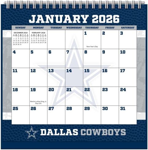 Dallas Cowboys 2026 Easel Desk Calendar in Saudi Arabia