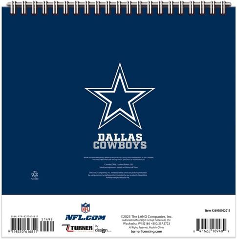 Dallas Cowboys 2026 Easel Desk Calendar in Saudi Arabia