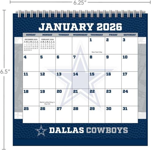 Dallas Cowboys 2026 Easel Desk Calendar in Saudi Arabia