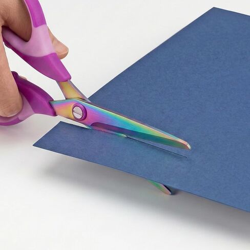 Fabric Scissors with Titanium Sharp Stainless Steel Blades and Soft-Grip Handles, Suitable for Sewing, Cutting Fabric Leather and Home Office Artist. 3-Piece Set (Purple Titanium 3) in Saudi Arabia