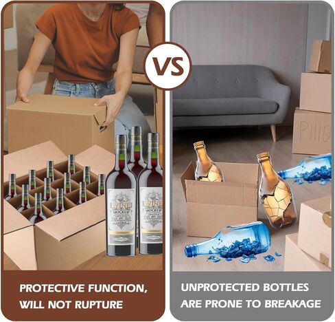 5 مجموعات من مجموعات فواصل أكواب الصناديق المتحركة، ومقسم تعبئة أطباق النبيذ الزجاجية لصناديق النقل، وفواصل من الورق المقوى لصندوق 16 × 12 × 12 بوصة (الصندوق غير متضمن) in Kuwait