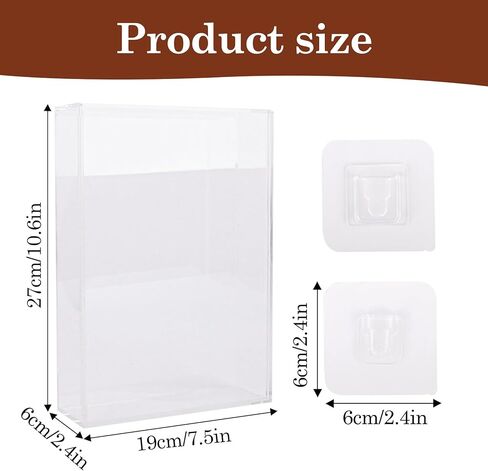 Klmnop Clear Acrylic Display Case for Bible, 4mm Thick Wall Mount Vertical & Horizontal Display Case, Book Organizer Box to Protect Collectible Books, Family Old Bible, DVD, 10.63 x 7.48 x 2.36 inch in Saudi Arabia