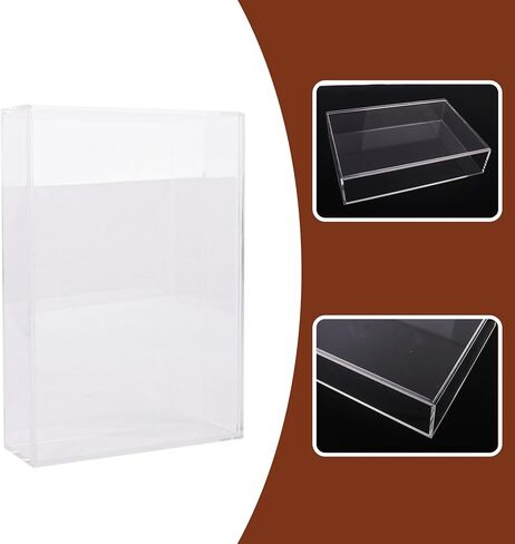 Klmnop Clear Acrylic Display Case for Bible, 4mm Thick Wall Mount Vertical & Horizontal Display Case, Book Organizer Box to Protect Collectible Books, Family Old Bible, DVD, 10.63 x 7.48 x 2.36 inch in Saudi Arabia