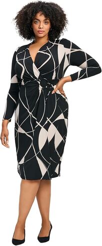 Avenue Women's Plus Size Darlene Jersey Wrap Dress in Saudi Arabia