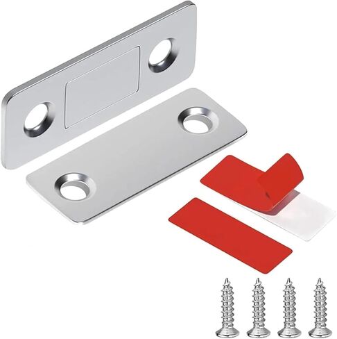 Cabinet Magnetic Catch 2 Pack Ultra Thin Cabinet Door Magnetic Catch for Drawer Magnets Adhesive Cabinet Latch Magnetic Closures for Kitchen Closet Door Closing Magnetic Door Catch Closer in Saudi Arabia