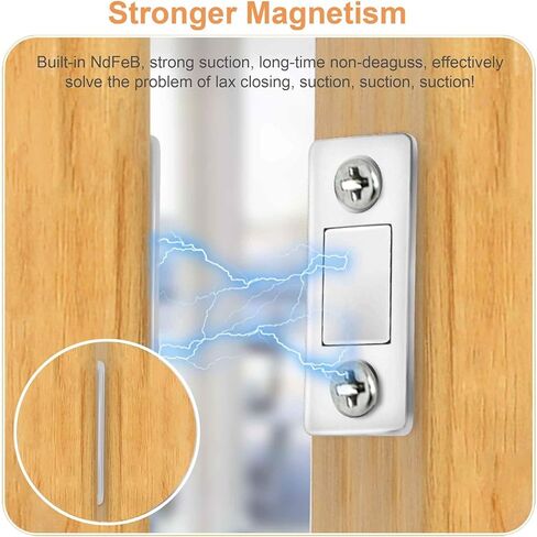 Cabinet Magnetic Catch 2 Pack Ultra Thin Cabinet Door Magnetic Catch for Drawer Magnets Adhesive Cabinet Latch Magnetic Closures for Kitchen Closet Door Closing Magnetic Door Catch Closer in Saudi Arabia