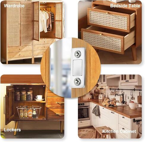 Cabinet Magnetic Catch 2 Pack Ultra Thin Cabinet Door Magnetic Catch for Drawer Magnets Adhesive Cabinet Latch Magnetic Closures for Kitchen Closet Door Closing Magnetic Door Catch Closer in Saudi Arabia