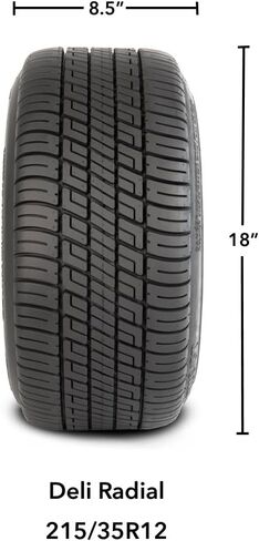 RM Cart 12" Beast Matte Bronze on a 215/35R12 Deli Radial Tire (Set of 4) | Golf Cart Tires and Wheels Combo with Standard Lug Nuts in Saudi Arabia