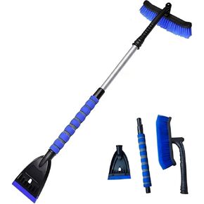 Snow Brush and Ice Scrapers for Car Windshield, 360° Pivoting Brush Head Detachable Snow Scrapers with Ergonomic Foam Grip;36inch Extendable Snow Brushs for SUV and truck SUV,Blue,Car Accessories in Saudi Arabia