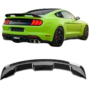 Rear Spoiler Wing Compatible with 2015-2024 Mustang GT500 Style 2-Door Coupe Models Wickerbill Rear Trunk Spoiler Wing Car Spoiler Wing with Smoke Gurney Flap Gloss Black in Saudi Arabia