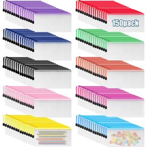 Tdfronien 150 حزمة صغيرة الحقيبة قلم رصاص الحقيبة السائبة، شبكة أكياس الحقيبة سستة، حامل واضح مستحضرات التجميل حقائب ماكياج الملحقات حقيبة تخزين للمكتب، بيل، السفر المدرسة (10 ألوان) in Kuwait