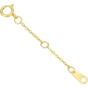 سلسلة تمديد قلادة من الذهب الأصفر عيار 10 قيراط مقاس 1 بوصة/2 بوصة/3 بوصة/4 بوصة مع مشبك زنبركي، سلسلة تمديد لقلادة من الذهب عيار 10 قيراط وسوار خلخال وسلسلة تمديد للسوار ذهب عيار 10 قيراط in Kuwait