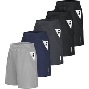 مجموعة من 5 شورتات رجالي من ليتل بيوتي مع جيوب، شورت رياضي لكرة السلة سريع الجفاف للرجال، ملابس رياضية كاجوال للجري والصالة الرياضية in Kuwait