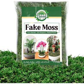 Halatool Fake Green Moss for Plants Indoor Pot Filler, 10OZ Dried Artificial Faux Moss for Crafts, Fairy Garden Terrarium Arts Micro-Landscape DIY Project Table Centerpieces Wedding Christmas Decor in Kuwait