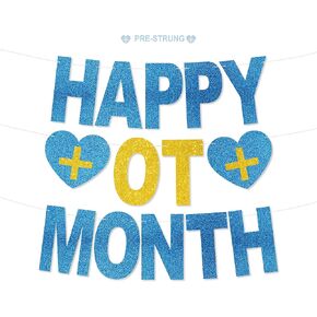 لافتة شهر OT السعيدة - لا توجد ديكورات لشهر العلاج المهني بنفسك، لوازم حفلات تقدير OT لهدايا شهر OT in Kuwait