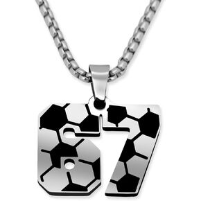 OFlyDesigns 67 Meme Chain, Six Seven Necklace Chains for Boys Teens Man, Stainless Steel Soccer Baseball Team Number, Pendant Chunky Chain Sport Necklace, Athletic Gifts in Kuwait
