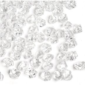 مكعبات ثلج وهمية، 700 قطعة من الصخور الشفافة للمزهريات، ألماسات بلاستيكية مقاس 11 * 14 مم، حشوات مزهرية مكعبات ثلج بلاستيكية للقطع المركزية in Kuwait