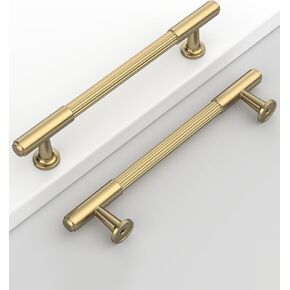 10-Pack 5 Inch (128mm) Hole Center Textured Grip Cabinet Pulls, Champagne Bronze Kitchen Handles, Heavy Duty Drawer Pulls for Bathroom Vanity & Dresser in Kuwait