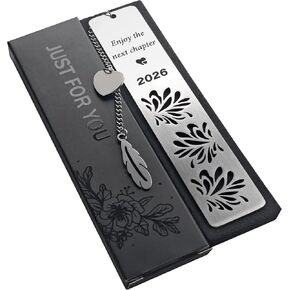 Happy Retirement Gifts 2026, Graduation Bookmark, Enjoy The Next Chapter, Stainless Steel Bookmark for Women Men, Retirement Gifts for Coworker, Teacher Appreciation Gift, Graduation Gifts, Silver in Kuwait