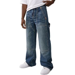 بنطال Vinny Ultra فضفاض للغاية للرجال من True Religion - غرزة كبيرة على شكل حرف T، طراز عملي، درزة داخلية 86.36 سم in Saudi Arabia