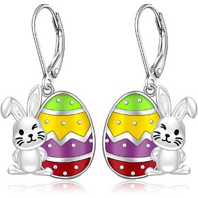 Bunny Earrings for Women Easter Earrings Carrot Egg Dangle Drop Sterling Silver Cute Animal Bunny Rabbit Jewelry Gifts in Kuwait