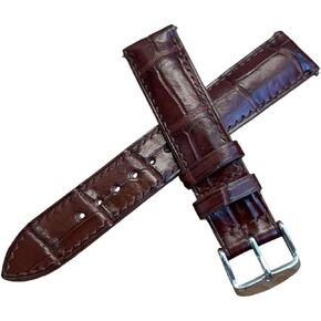 Quick Release Genuine Alligator Leather Watch Strap Band, Real Crocodile Skin Watch Band Business Casual Universal Genuine Leather Watch Strap Replacement Band Strap Men Women in Saudi Arabia